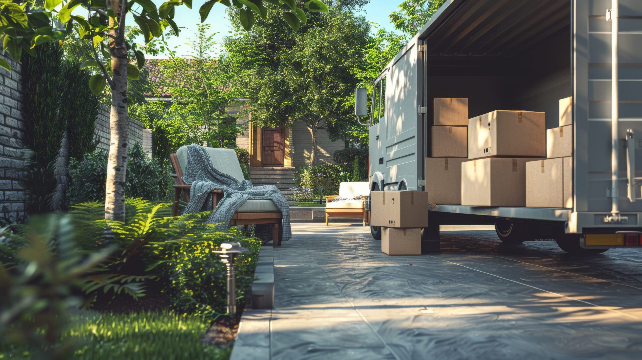 The unpacked moving truck